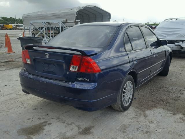 2HGES16565H607694 - 2005 HONDA CIVIC BLUE photo 4