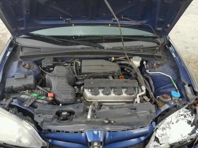 2HGES16565H607694 - 2005 HONDA CIVIC BLUE photo 7