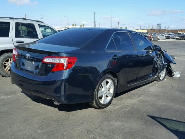 4T1BF1FK6DU661869 - 2013 TOYOTA CAMRY L BLUE photo 4