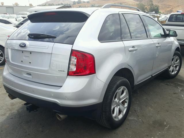 2FMDK3JC7DBC65715 - 2013 FORD EDGE SEL SILVER photo 4