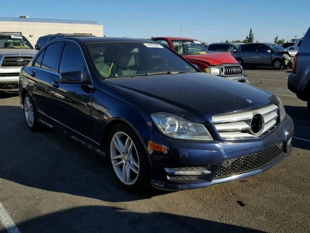 WDDGF4HB1CA602680 - 2012 MERCEDES-BENZ C 250 BLUE photo 1