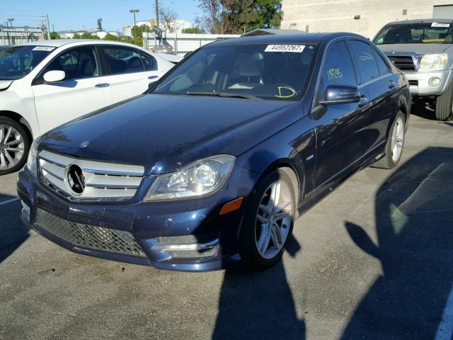 WDDGF4HB1CA602680 - 2012 MERCEDES-BENZ C 250 BLUE photo 2