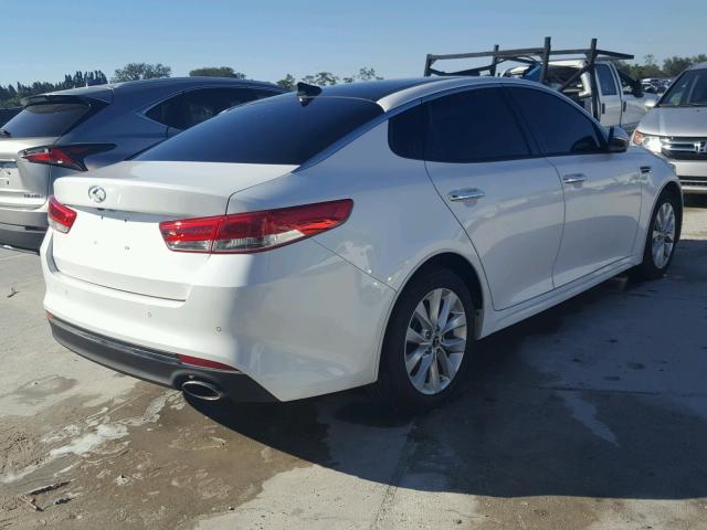 5XXGU4L38GG091558 - 2016 KIA OPTIMA EX WHITE photo 4