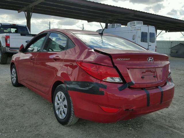 KMHCT4AE2FU854961 - 2015 HYUNDAI ACCENT GLS RED photo 3