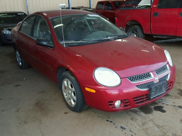 1B3ES56C74D509338 - 2004 DODGE NEON RED photo 1