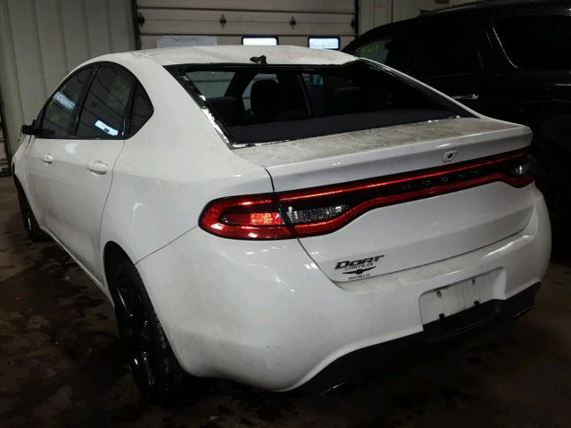 1C3CDFBB2FD165296 - 2015 DODGE DART SXT WHITE photo 3