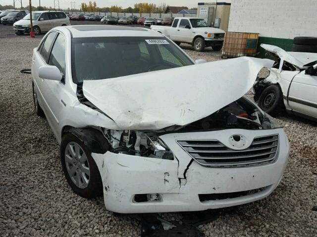 4T1BB46K09U101558 - 2009 TOYOTA CAMRY HYBR WHITE photo 1