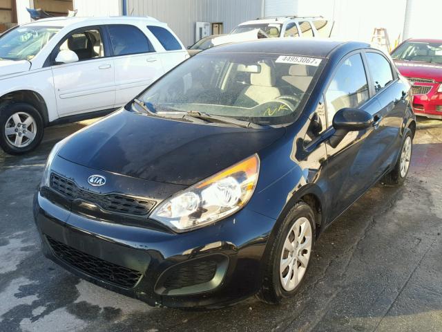 KNADM5A34C6014574 - 2012 KIA RIO LX BLACK photo 2