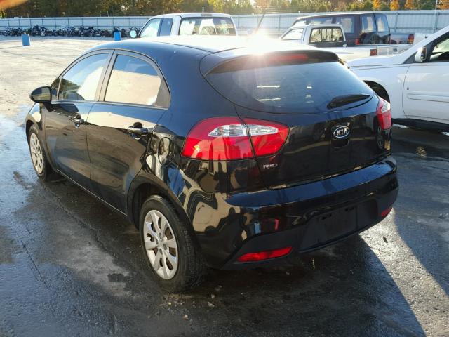 KNADM5A34C6014574 - 2012 KIA RIO LX BLACK photo 3