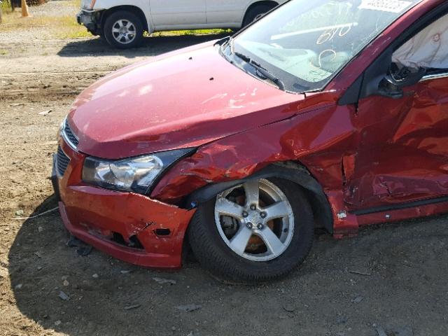 1G1PC5SB5D7111313 - 2013 CHEVROLET CRUZE LT MAROON photo 9