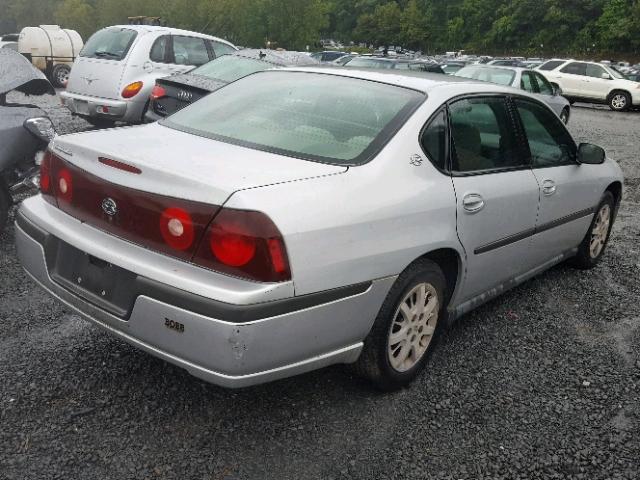 2G1WF52E029156989 - 2002 CHEVROLET IMPALA SILVER photo 4