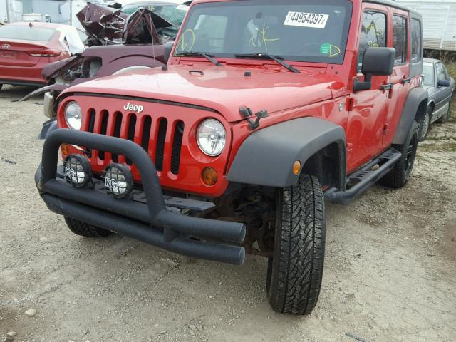 1J4GA39138L559958 - 2008 JEEP WRANGLER U RED photo 2