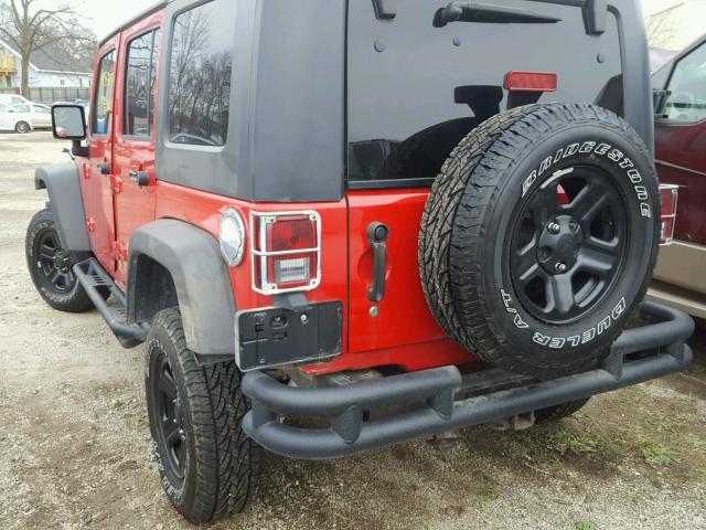 1J4GA39138L559958 - 2008 JEEP WRANGLER U RED photo 3