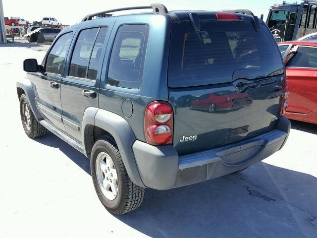 1J4GK48K56W158890 - 2006 JEEP LIBERTY SP GREEN photo 3