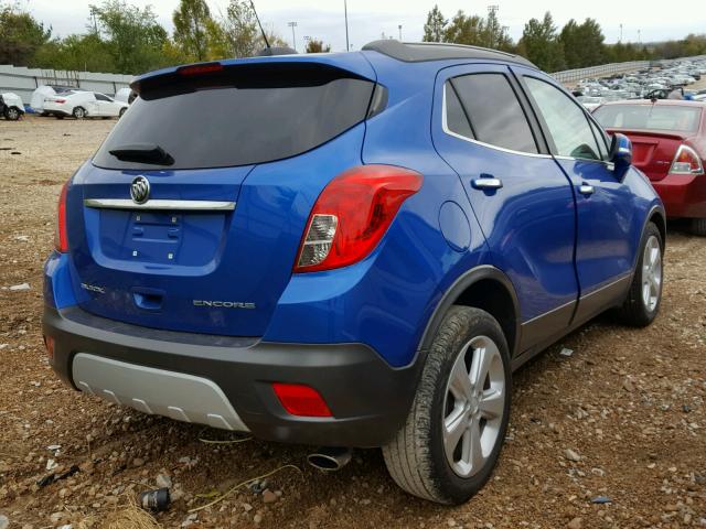 KL4CJASB4FB269351 - 2015 BUICK ENCORE BLUE photo 4