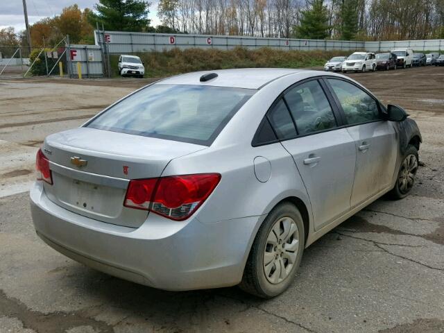 1G1PA5SH3F7141018 - 2015 CHEVROLET CRUZE LS SILVER photo 4