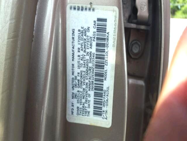 1NXBR12EXWZ123346 - 1998 TOYOTA COROLLA VE GOLD photo 10