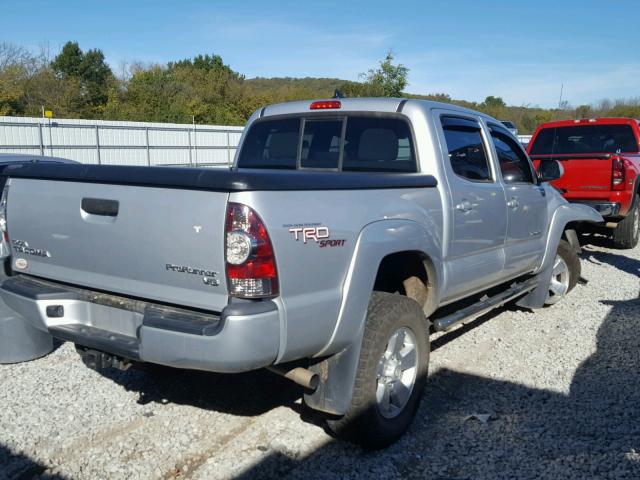 5TFJU4GN9CX019207 - 2012 TOYOTA TACOMA DOU SILVER photo 4