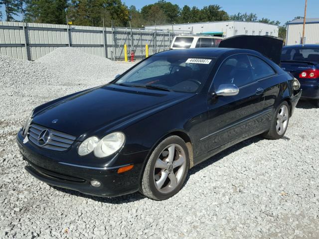 WDBTJ65J64F105691 - 2004 MERCEDES-BENZ CLK 320C BLACK photo 2