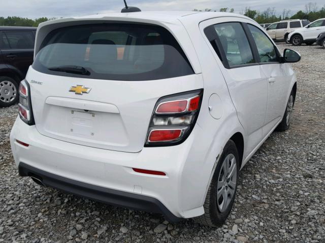 1G1JG6SH3J4105480 - 2018 CHEVROLET SONIC WHITE photo 4