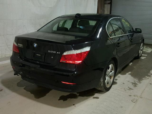 WBANV13548CZ59722 - 2008 BMW 528 XI BLACK photo 4