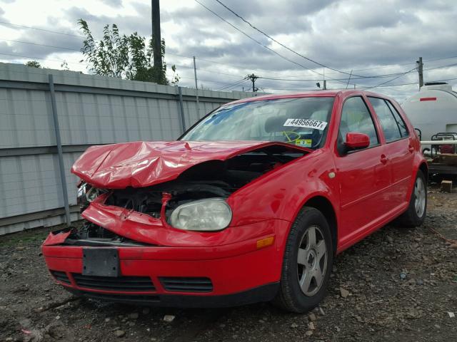 WVWGC21J2YW534165 - 2000 VOLKSWAGEN GOLF RED photo 2