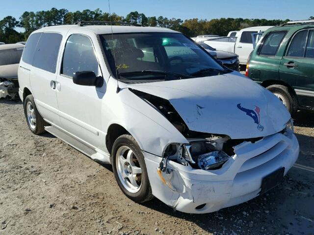 4N2ZN16T91D802392 - 2001 NISSAN QUEST SE WHITE photo 1