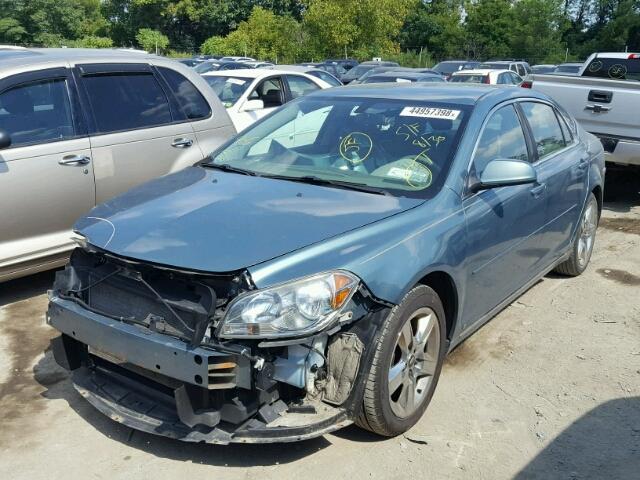 1G1ZH57BX9F196942 - 2009 CHEVROLET MALIBU 1LT BLUE photo 2