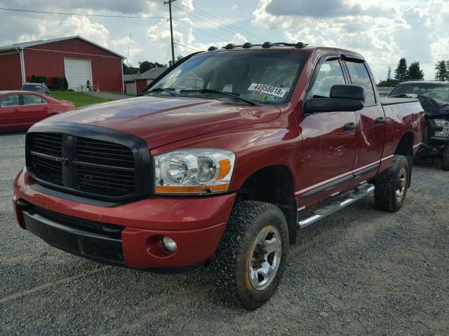 3D7KS28D86G287457 - 2006 DODGE RAM 2500 S RED photo 2