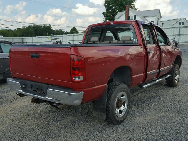 3D7KS28D86G287457 - 2006 DODGE RAM 2500 S RED photo 4