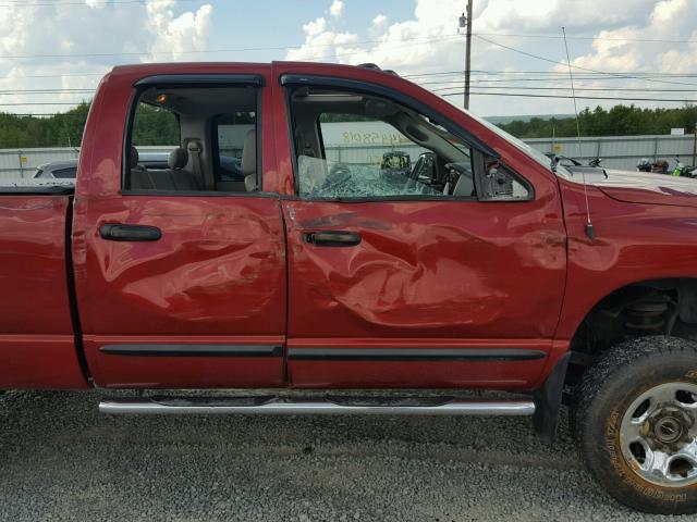 3D7KS28D86G287457 - 2006 DODGE RAM 2500 S RED photo 9