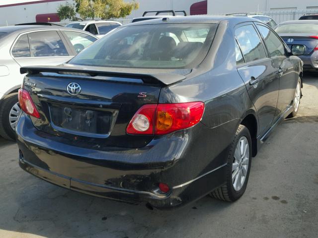 1NXBU40E99Z106870 - 2009 TOYOTA COROLLA BA BLACK photo 4