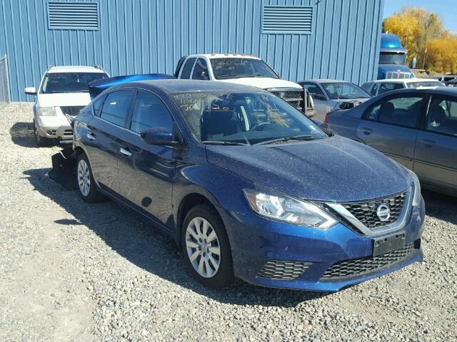 3N1AB7AP4GY289244 - 2016 NISSAN SENTRA S BLUE photo 1