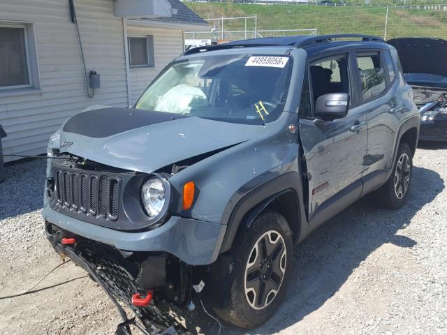 ZACCJBCB9HPE70665 - 2017 JEEP RENEGADE T GRAY photo 2