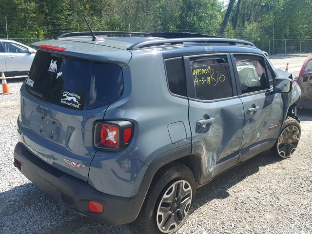 ZACCJBCB9HPE70665 - 2017 JEEP RENEGADE T GRAY photo 4