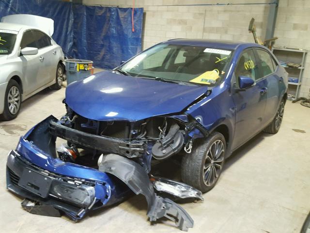 2T1BURHE2EC044984 - 2014 TOYOTA COROLLA L BLUE photo 2