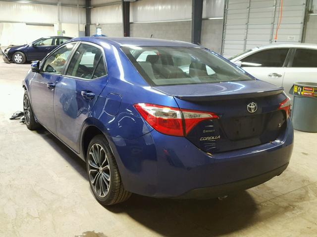 2T1BURHE2EC044984 - 2014 TOYOTA COROLLA L BLUE photo 3