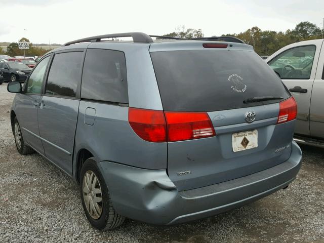 5TDZA23C84S053358 - 2004 TOYOTA SIENNA BLUE photo 3