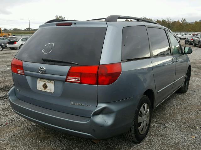 5TDZA23C84S053358 - 2004 TOYOTA SIENNA BLUE photo 4