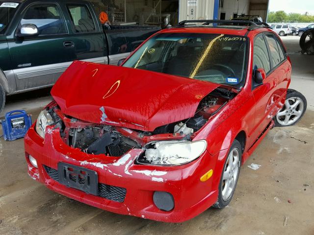 JM1BJ245521449128 - 2002 MAZDA PROTEGE PR RED photo 2