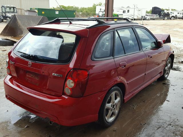 JM1BJ245521449128 - 2002 MAZDA PROTEGE PR RED photo 4