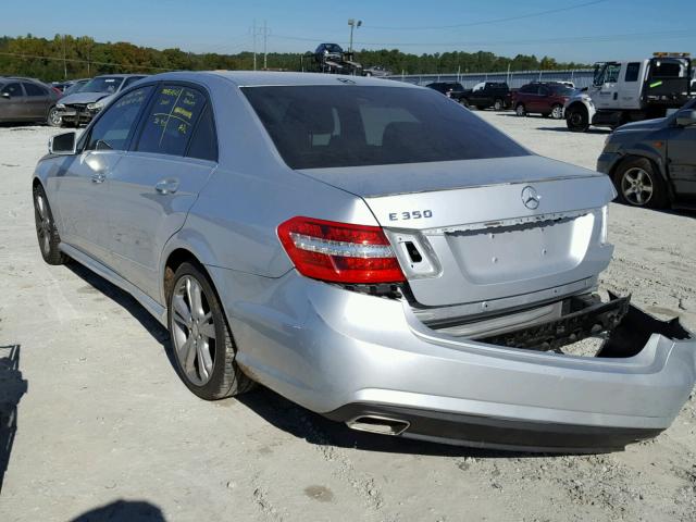 WDDHF5KB2DA771143 - 2013 MERCEDES-BENZ E 350 SILVER photo 3