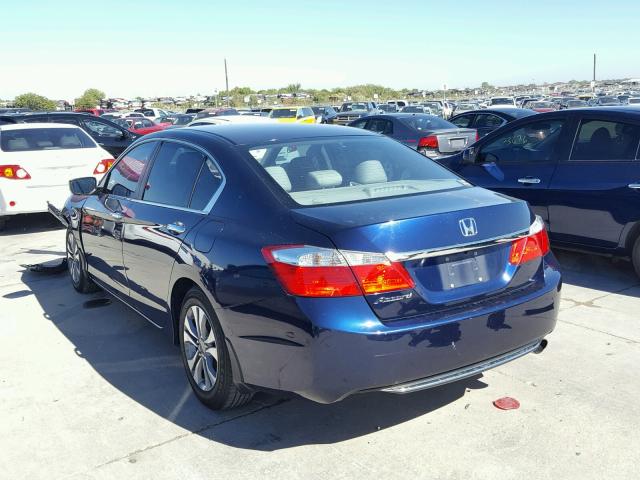 1HGCR2F34EA215044 - 2014 HONDA ACCORD LX BLUE photo 3