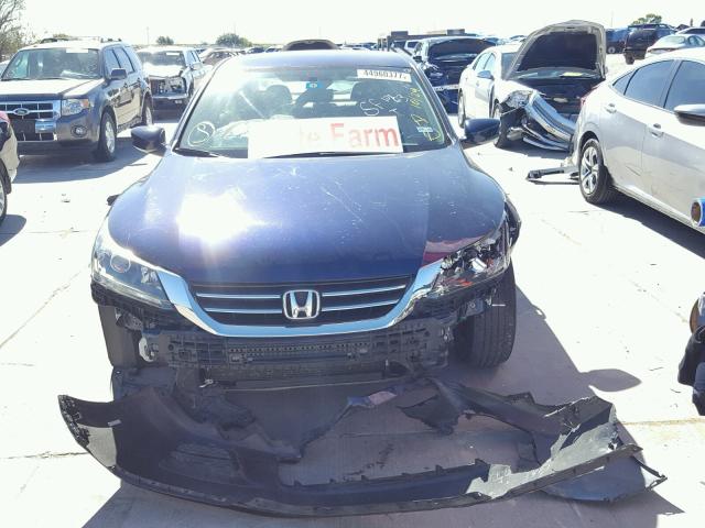 1HGCR2F34EA215044 - 2014 HONDA ACCORD LX BLUE photo 9