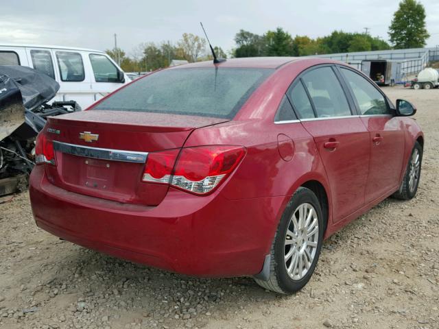 1G1PJ5S93B7241123 - 2011 CHEVROLET CRUZE ECO RED photo 4