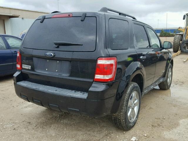 1FMCU03108KE76007 - 2008 FORD ESCAPE XLT BLACK photo 4