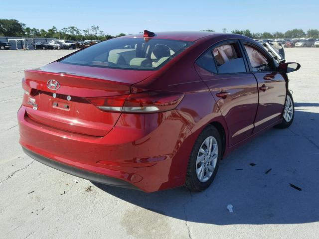 KMHD74LF5HU320354 - 2017 HYUNDAI ELANTRA SE RED photo 4