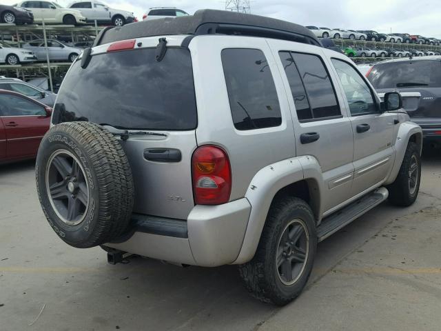 1J4GL38K33W705254 - 2003 JEEP LIBERTY RE SILVER photo 4