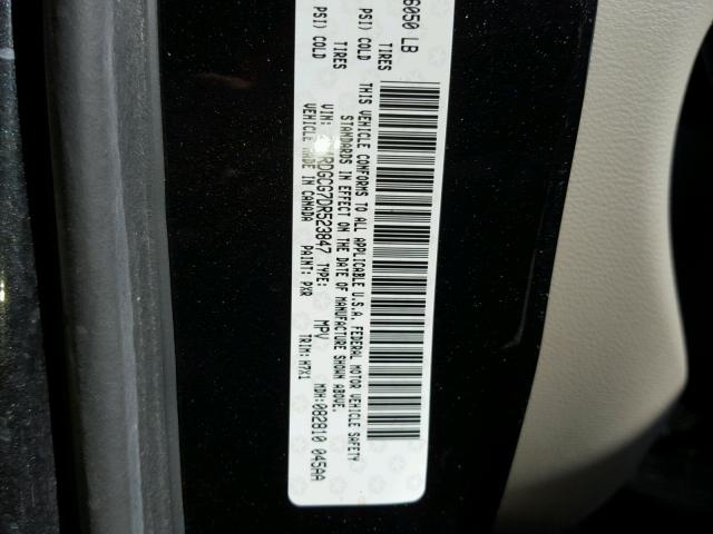 2C4RDGCG7DR523847 - 2013 DODGE GRAND CARA BLACK photo 10