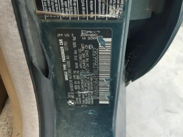 WBAGB431XLDB66382 - 1990 BMW 735 I AUTO GREEN photo 10